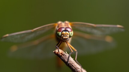Dragonfly Macro Shot on Twig