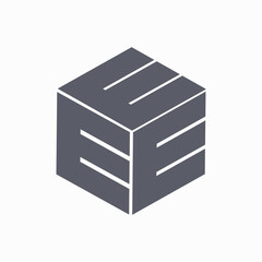 E letter logo with aesthetic style and character