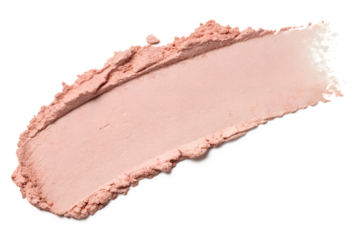 Light pink eye shadow swatch isolated on transparent background, makeup product, cosmetic palette, beauty theme