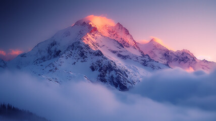 sunset over the mountains