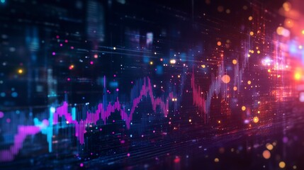 Abstract financial data visualization