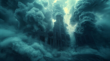 blue sky with clouds