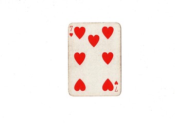 A vintage playing card centred in white space with room for copy or text.