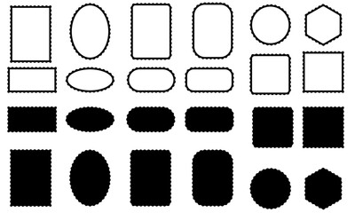 Fancy Scalloped Frames Template, Scallop Borders for Invitations, Wedding Invites, Christmas Cards, Card Making, Scrapbooking. Black Vector Frame Collection Set