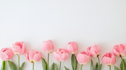 Beautiful background template made of Spring flowers.