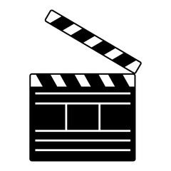 Fototapeta premium Movie clapboard. Vector illustration in flat style.