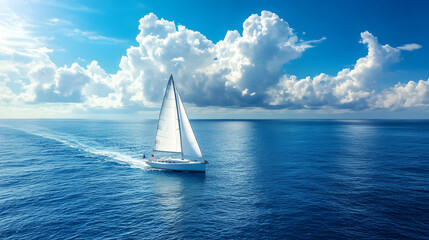Fototapeta premium yacht in the sea