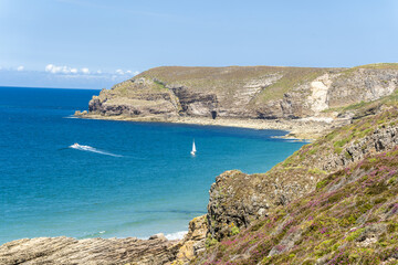 beach of Anse du Croc region of Cap Fréhel, Brittany, France