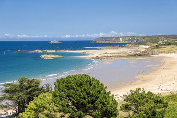 Obraz premium beach of Anse du Croc region of Cap Fréhel, Brittany, France