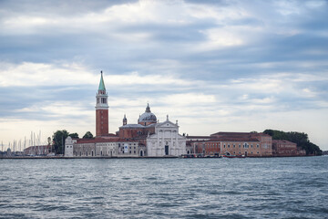 View of the Grand Channel and The Abbey San Giorgio Maggiore in Venice
