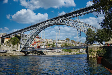 Dom Luís I Bridge Over Douro River in Porto, Portugal