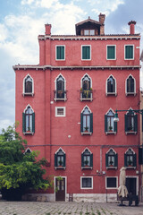 Summer view of a Venetian house