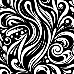 Fototapeta premium Black and white abstract pattern.