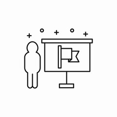 Business presentation icon vector sign