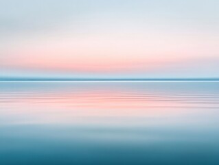 Obraz premium calm sea at sunset pastel colors