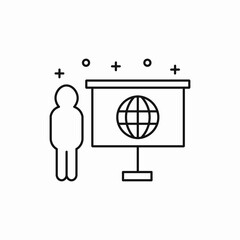 Business presentation icon vector sign