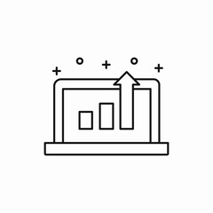 business growth icon vector sign