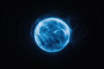 Blue Energy Plasma Orb Background