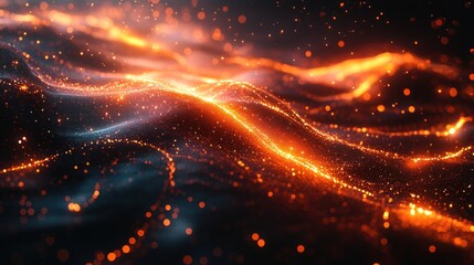 Obraz premium Abstract fiery energy flowing