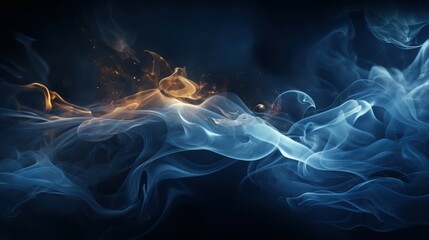 Elegant Thin Smoke Swirling in Dark Background – Moody Cinematic Visual
