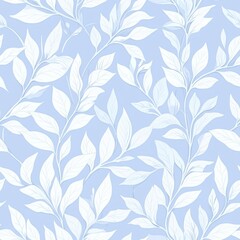 Repetitive seamless pattern of leaf foliage for fabric design.