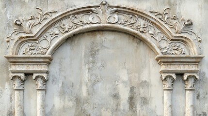 Fototapeta premium Elements of architectural decorations of buildings. Old wall with arch.