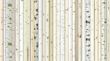Natural Birch Tree Pattern for Interior Design