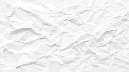 Naklejka premium Crumpled White Paper Texture Background