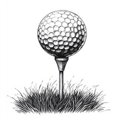 Closeup view of golf ball