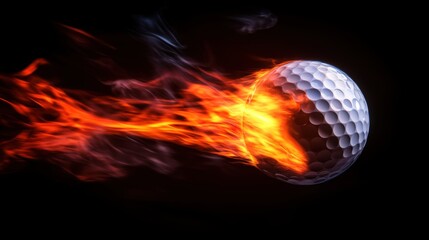 Closeup view of golf ball