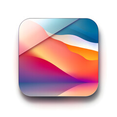 Obraz premium Glossy Reflective Icon Shining with Modern Elegance for Versatile Use in UI/UX or Branding