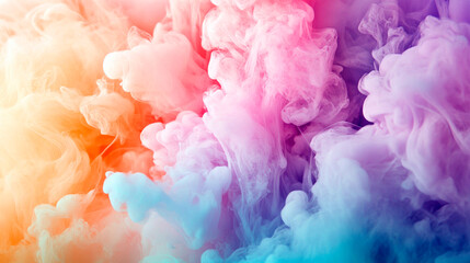 Fototapeta premium Swirling Ink Clouds Dispersing into Creamy Pastel Tones