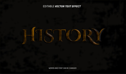 history editable text effect