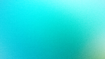 Turquoise grainy gradient texture, realistic noise effect background