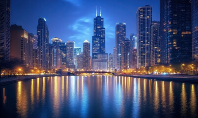 Obraz premium Digital Cityscape