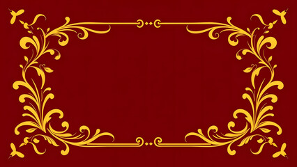 Vintage gold floral ornate frame design