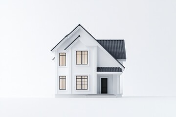 modern house model on white background