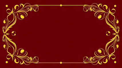 Vintage gold floral ornate frame design