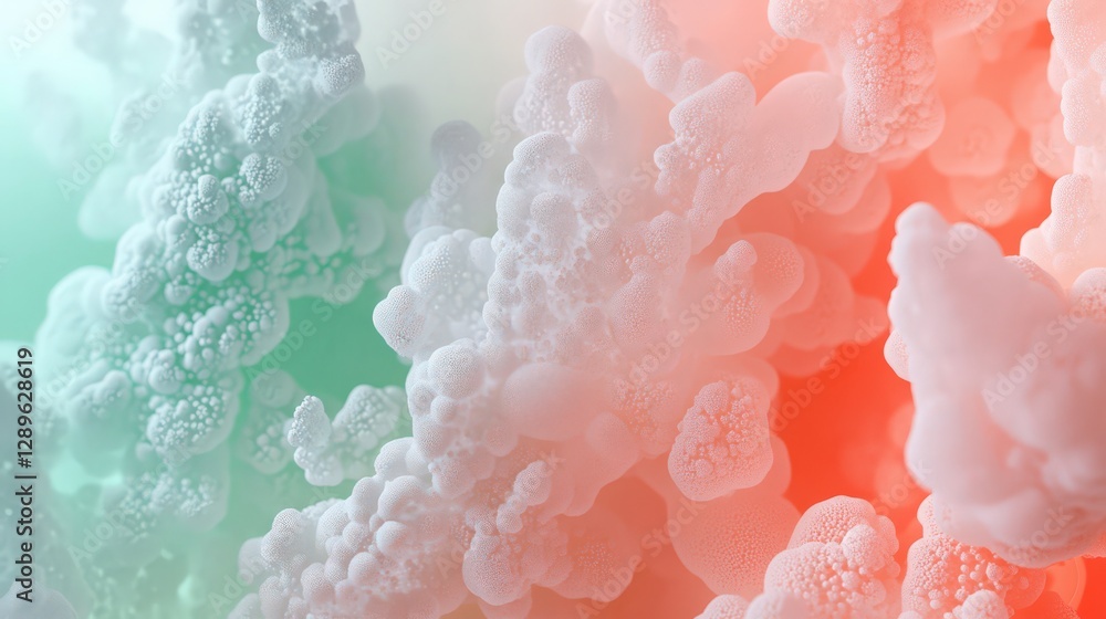 Poster abstract cellular structures with gradient color transition background