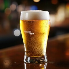 glass of alcohol free beer