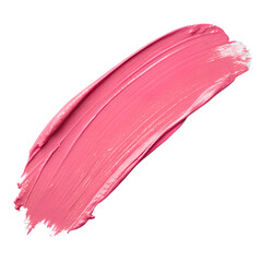pink paint brush stroke on transparent background