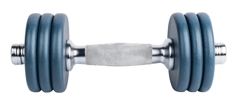 Weightlifting equipment on a plain background showcasing fitness and strength training essentials for workouts - Powered by Adobe