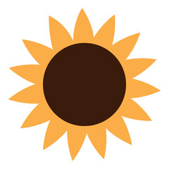 Orange simple sunflower