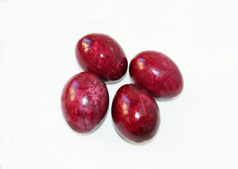 Painted eggs for Easter, Orthodox Easter holiday. Dragon egg.	
