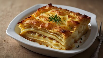 Fototapeta premium Golden Potato Gratin