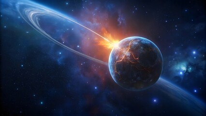 Planetary Collision and Ring System