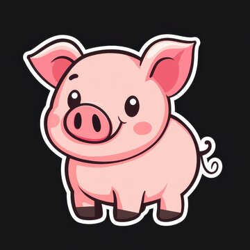 recommend clip art: Adorable Pink Piglet Pixel Art Illustration