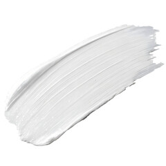 white paint stroke on transparent background