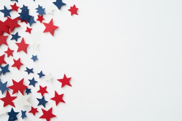 Patriotic stars on a white surface