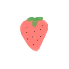 strawberry on white background